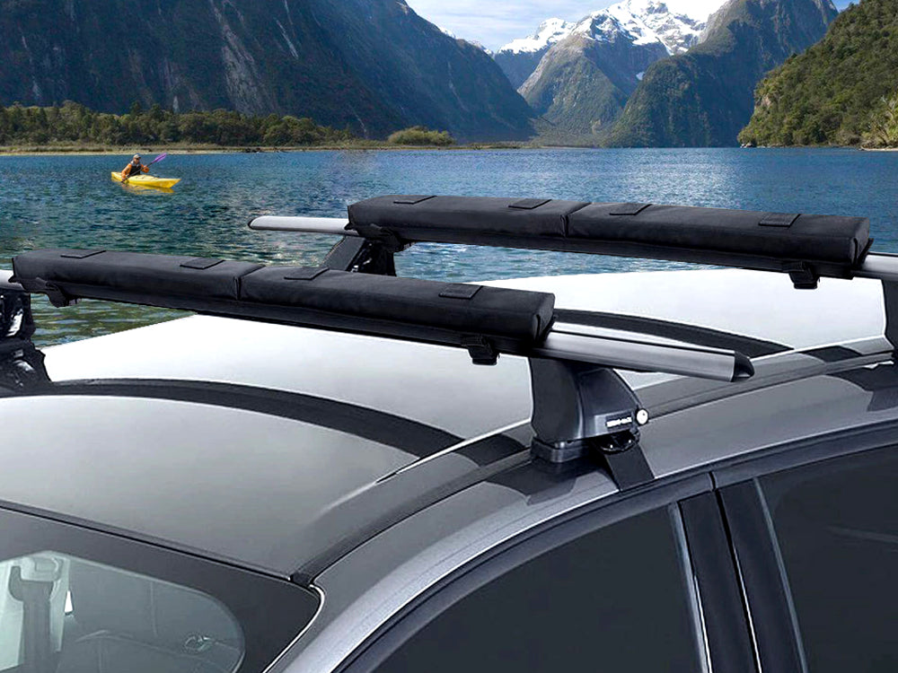 Roof rack store pads and straps