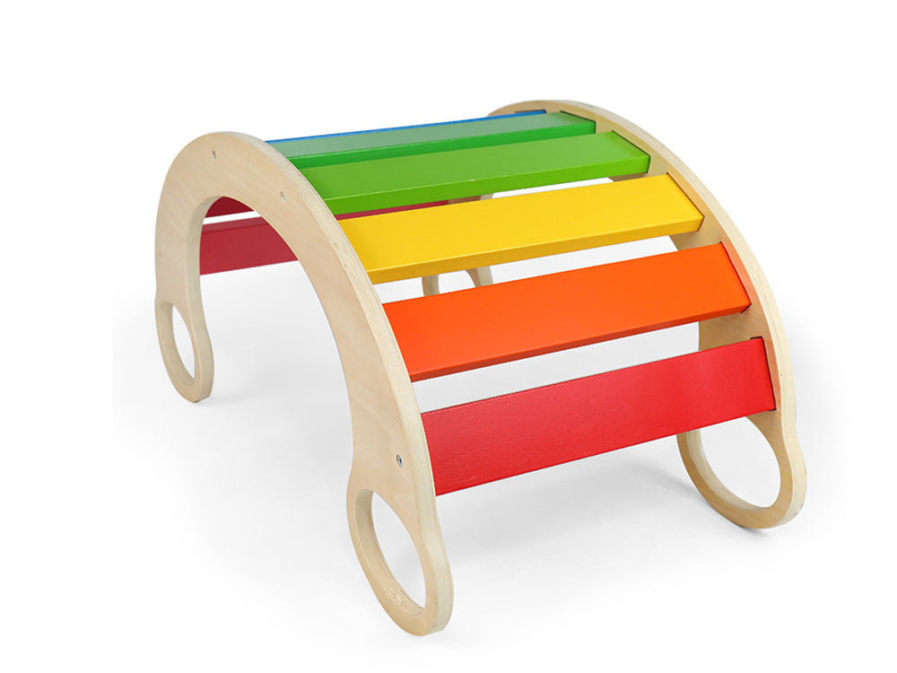 Wooden Rainbow Rocker Board