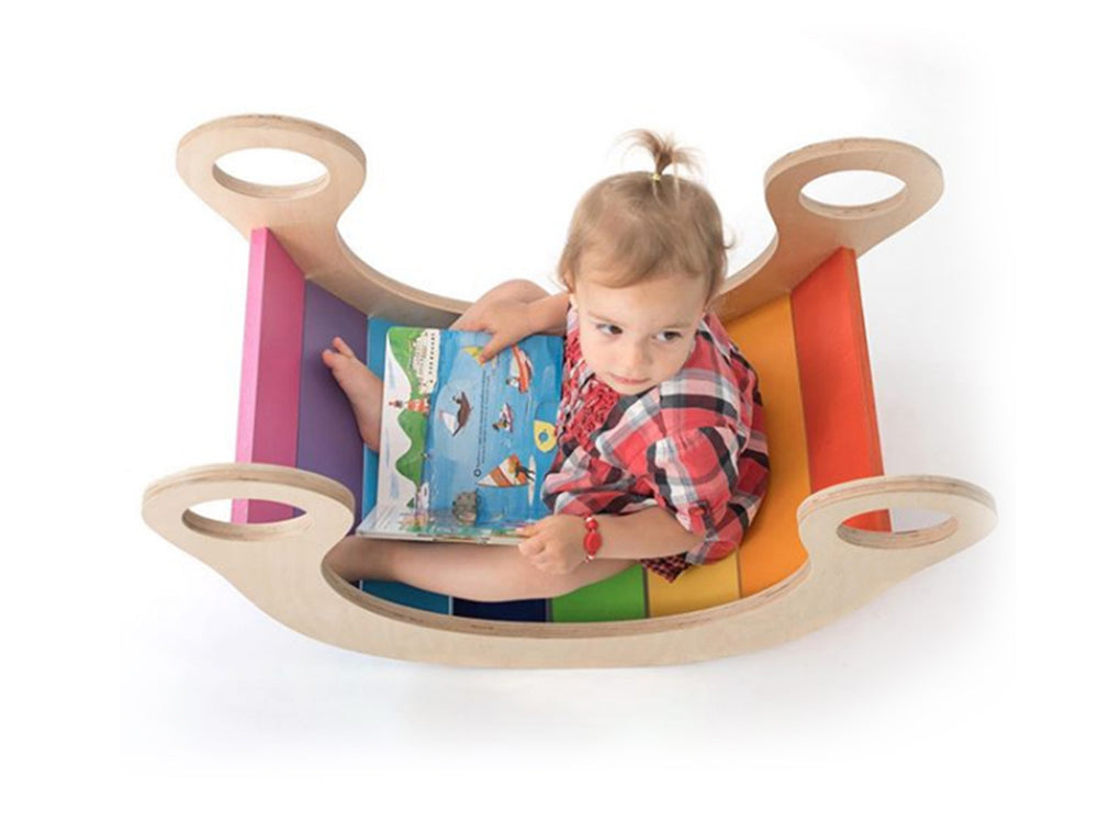 Wooden Rainbow Rocker Board